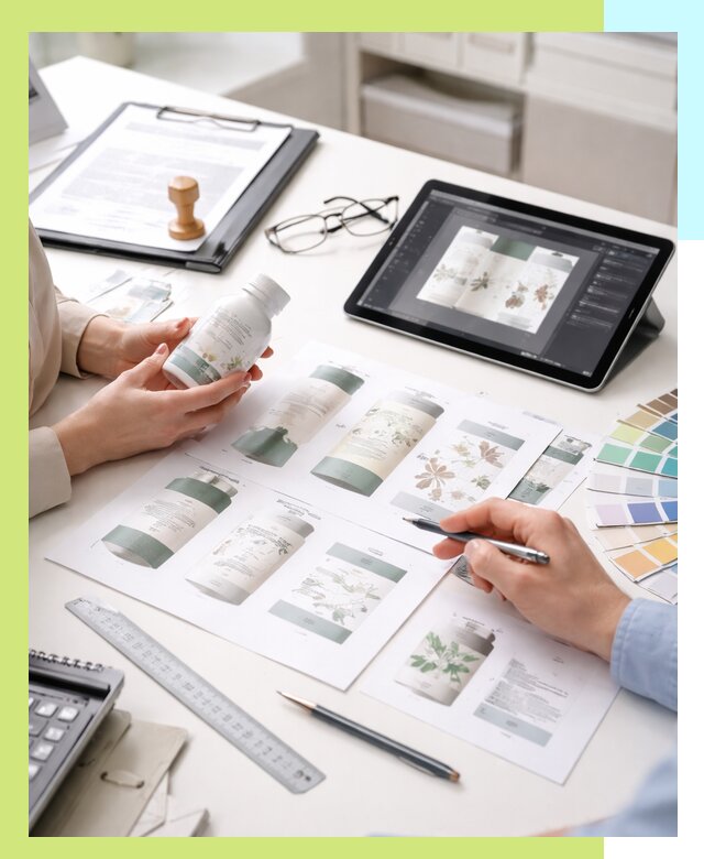 Профессиональная разработка дизайна и текста этикетки продукции в Касимах