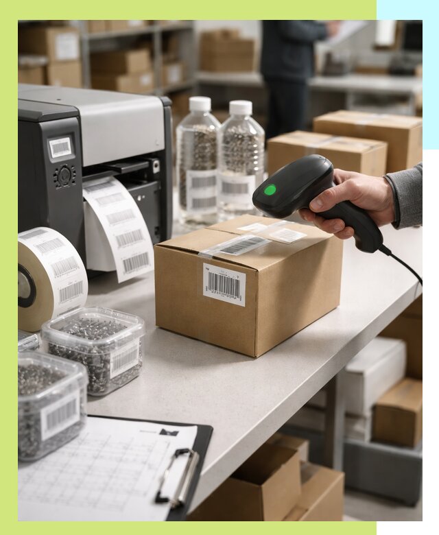 Штрихкодирование продукции и маркировка для продажи в Касимах