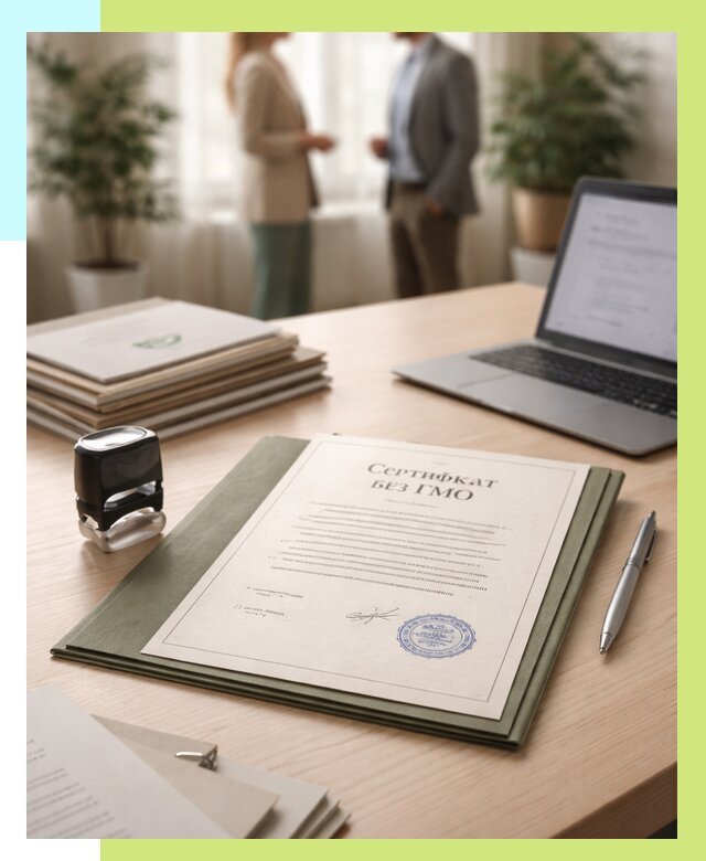 Сертификат без ГМО в Касимах от 8156 р. оформить срочно Алешин-Ксм