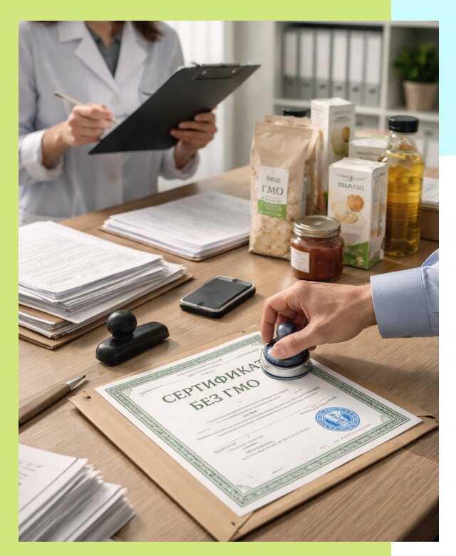 Получение сертификата Без ГМО для продукции в Касимах